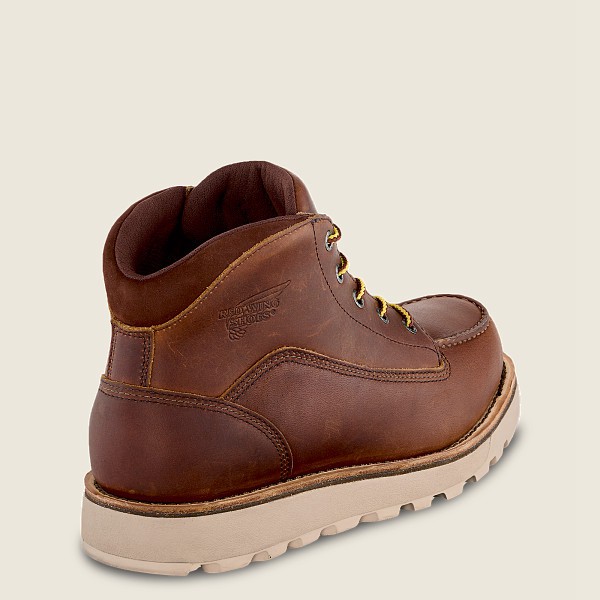 Red Wing Iş Botu Erkek - Traction Tred Lite - Waterproof Soft Toe Chukka - Kahverengi - 21ZDPESVF